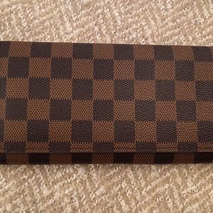 Brown + Black checkered Trifold Wallet